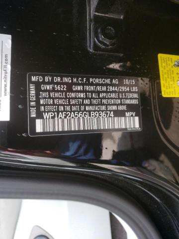 2016 PORSCHE MACAN TURB WP1AF2A56GLB93674
