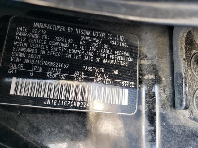2019 NISSAN ROGUE SPOR JN1BJ1CP0KW224652