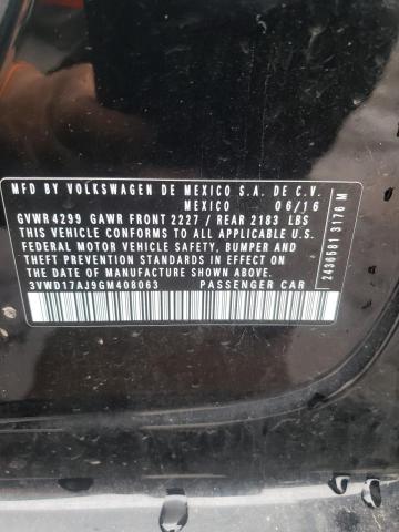 2016 VOLKSWAGEN JETTA SPOR 3VWD17AJ9GM408063