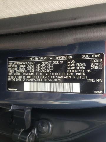 2019 VOLVO XC60 T5 LYV102RK7KB353877