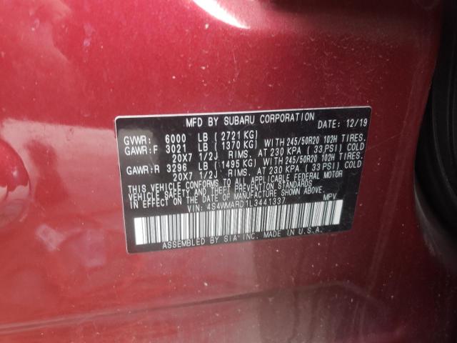 2020 SUBARU ASCENT TOU 4S4WMARD1L3441337