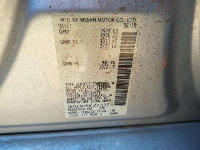 2018 NISSAN ALTIMA 2.5 1N4AL3AP9JC273274