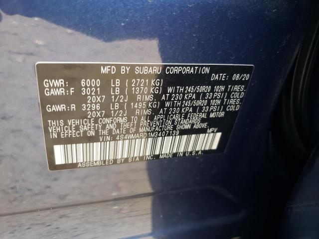 2021 SUBARU ASCENT TOU 4S4WMARD1M3407139