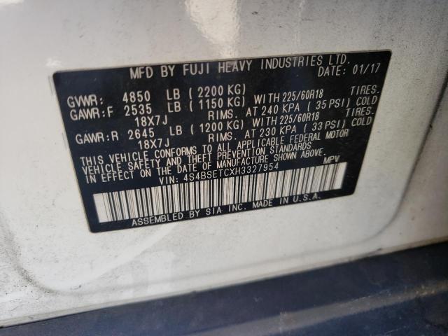 2017 SUBARU OUTBACK TO 4S4BSETCXH3327954