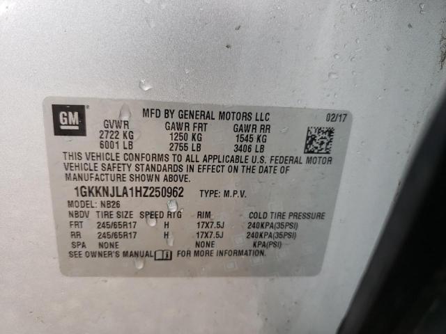 2017 GMC ACADIA SL 1GKKNJLA1HZ250962