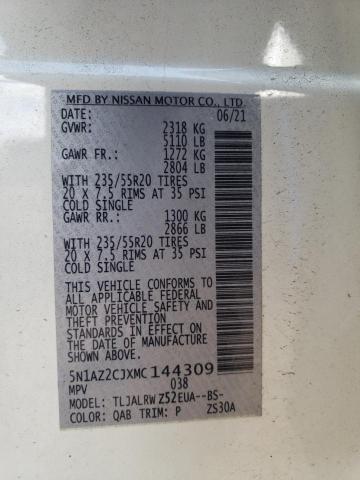 2021 NISSAN MURANO SL 5N1AZ2CJXMC144309