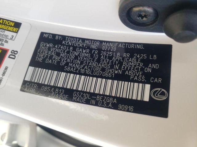2020 LEXUS ES 350 LUX 58AEZ1B16LU070661