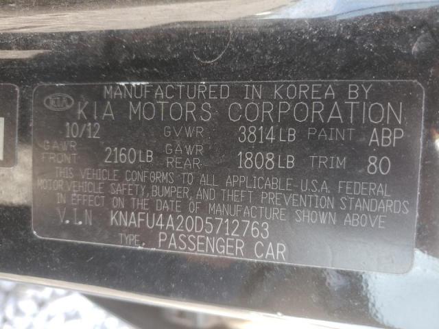 KNAFU4A20D5712763 Kia Forte Ex 2013. Фото: 9