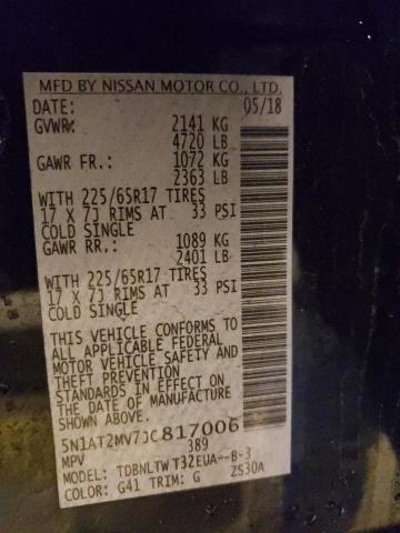 2018 NISSAN ROGUE S/SL 5N1AT2MV7JC817006