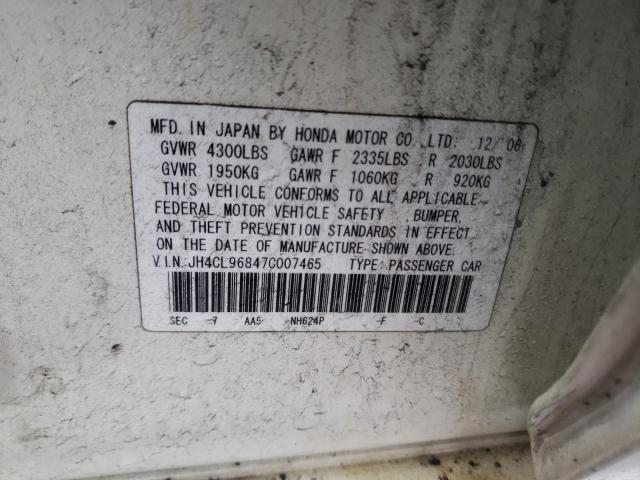 JH4CL96847C007465 Acura Tsx 2007. Фото: 9