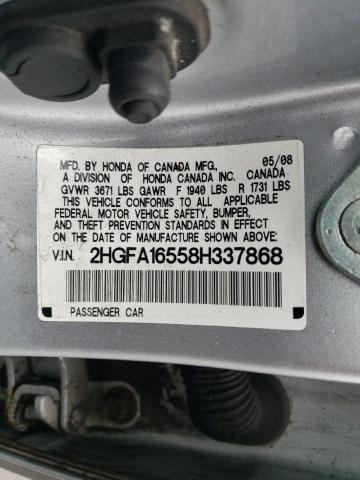 2HGFA16558H337868 Honda Civic Lx 2008. Фото: 9