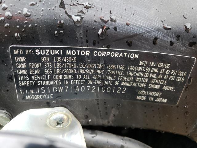 2007 SUZUKI GSX1300 RZ JS1GW71A072100122