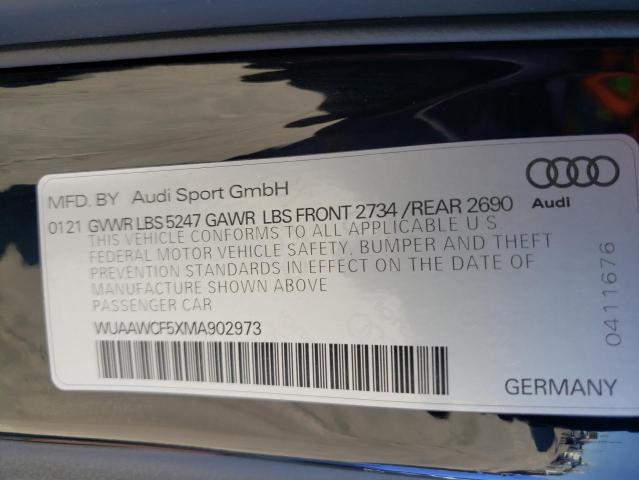 2021 AUDI RS5 WUAAWCF5XMA902973