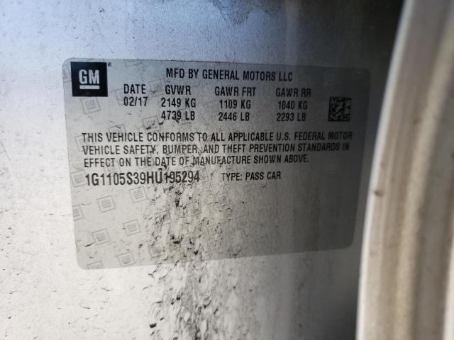 2017 CHEVROLET IMPALA LT - 1G1105S39HU195294