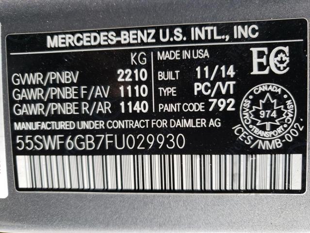 2015 MERCEDES-BENZ C 400 4MAT 55SWF6GB7FU029930