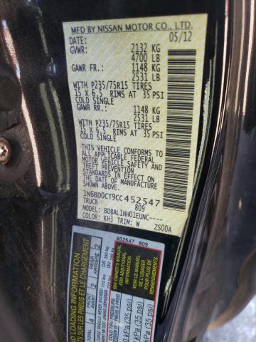 1N6BD0CT9CC452547 Nissan Frontier S 2012. Фото: 9