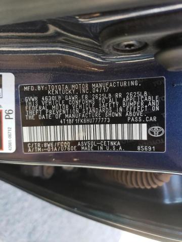 2017 TOYOTA CAMRY 4D 2 4T1BF1FK6HU777773