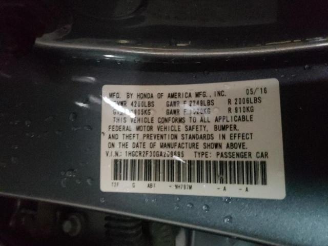 2016 HONDA ACCORD LX 1HGCR2F30GA209695