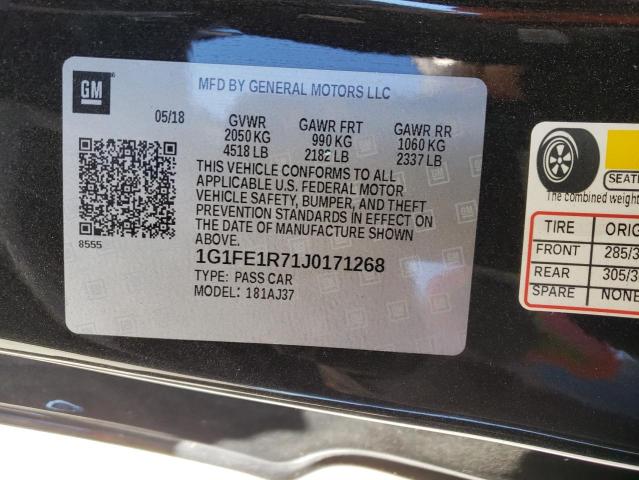 1G1FE1R71J0171268 Chevrolet Camaro Ss 2018. Фото: 9