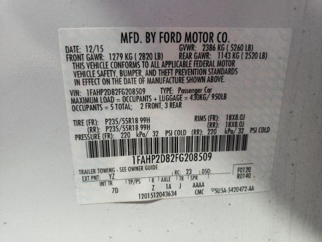 2015 FORD TAURUS SE 1FAHP2D82FG208509