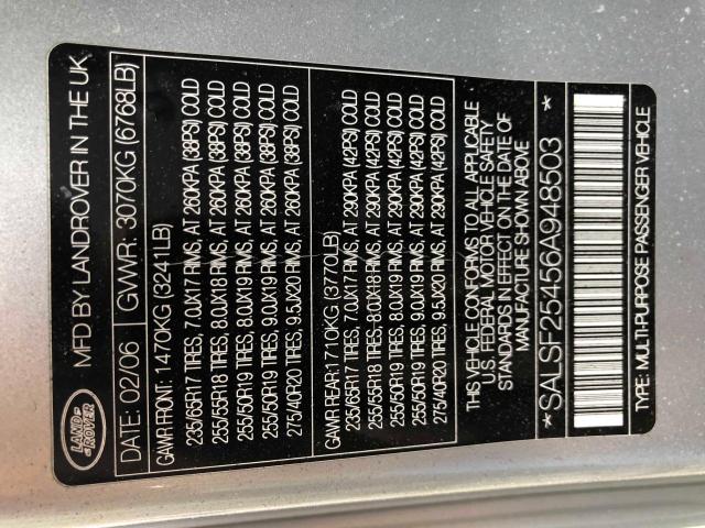 SALSF25456A948503 Land Rover Range Rove 2006. Фото: 9