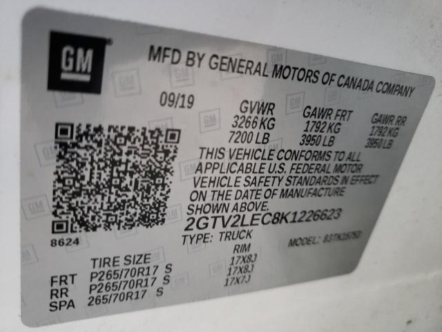 2019 GMC SIERRA LIM 2GTV2LEC8K1226623