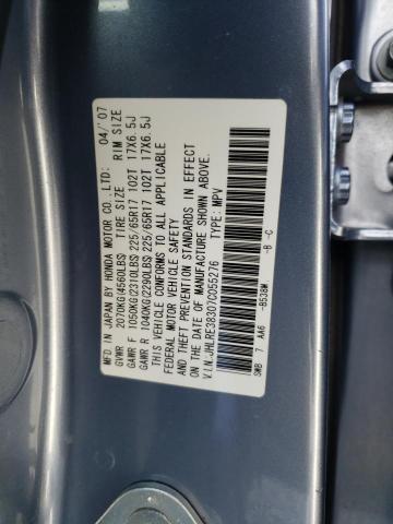 JHLRE38307C055276 Honda Cr-V Lx 2007. Фото: 9