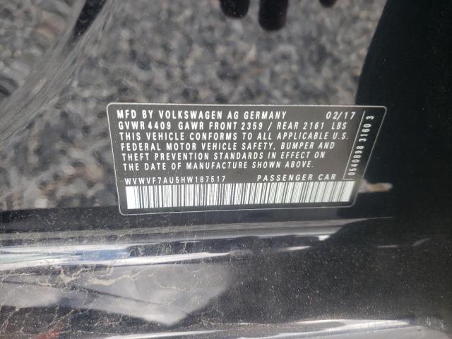 2017 VOLKSWAGEN GOLF R WVWVF7AU5HW187517