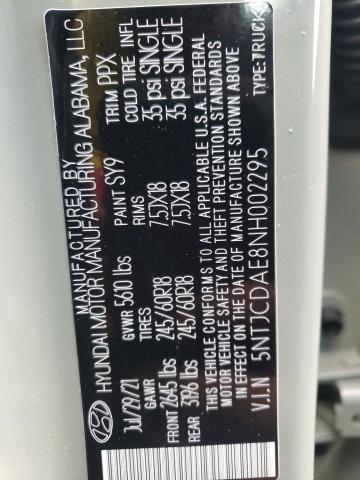 2022 HYUNDAI SANTA CRUZ 5NTJCDAE8NH002295