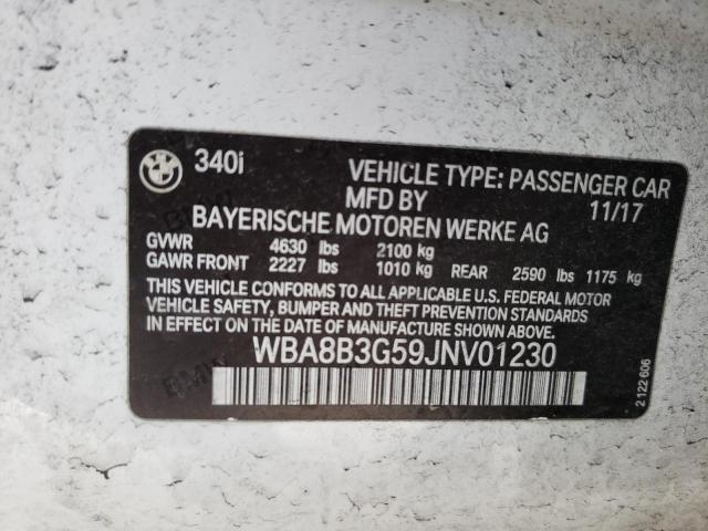 2018 BMW 340 I WBA8B3G59JNV01230