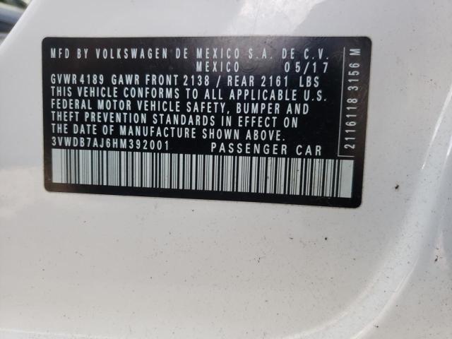 3VWDB7AJ6HM392001 Volkswagen Jetta Se 2017. Фото: 9