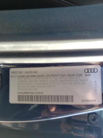 2017 AUDI A3 E-TRON WAUUPBFF5HA123543