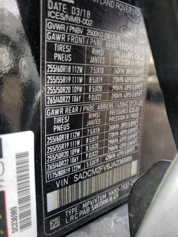 2018 JAGUAR F-PACE S SADCM2FV6JA236989