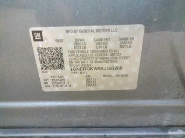 1GNERGKW9KJ163269 Chevrolet Traverse L 2019. Фото: 9