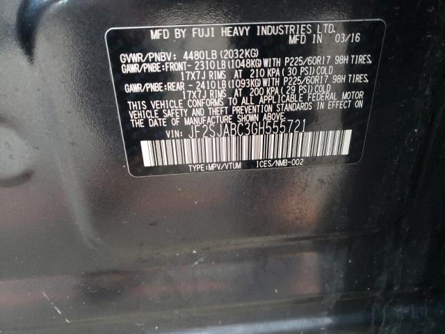 2016 SUBARU FORESTER 2 JF2SJABC3GH555721