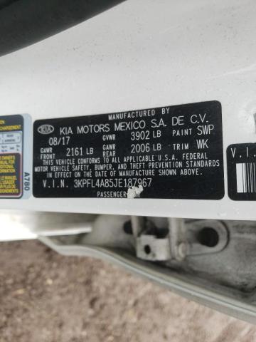 2018 KIA FORTE EX 3KPFL4A85JE187967