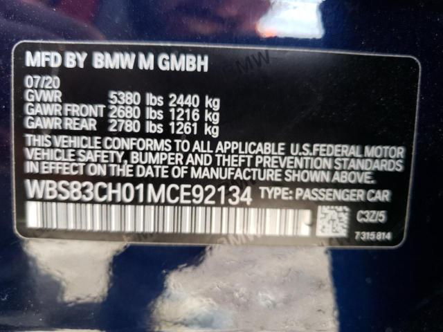2021 BMW M5 WBS83CH01MCE92134