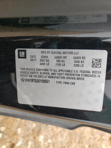 1G1FH1R78J0100561 Chevrolet Camaro Ss 2018. Фото: 9