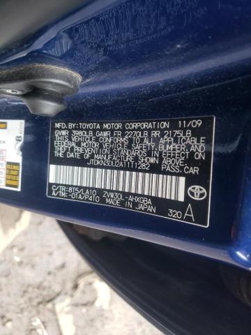 JTDKN3DU2A1111282 Toyota Prius 2010. Фото: 9