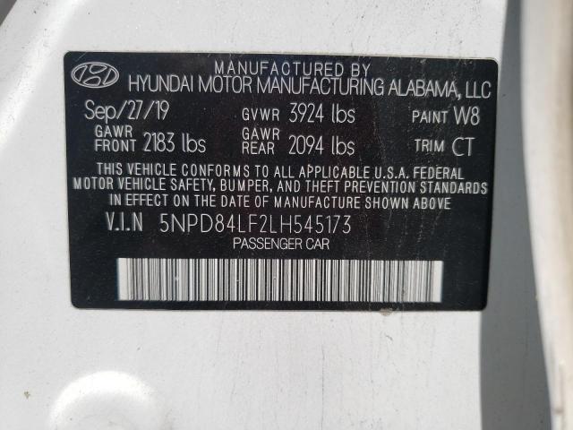 2020 HYUNDAI ELANTRA SE 5NPD84LF2LH545173
