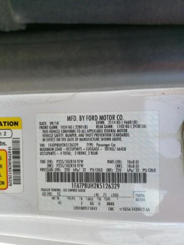 1FATP8UH2K5126329 Ford Mustang 2019. Фото: 9