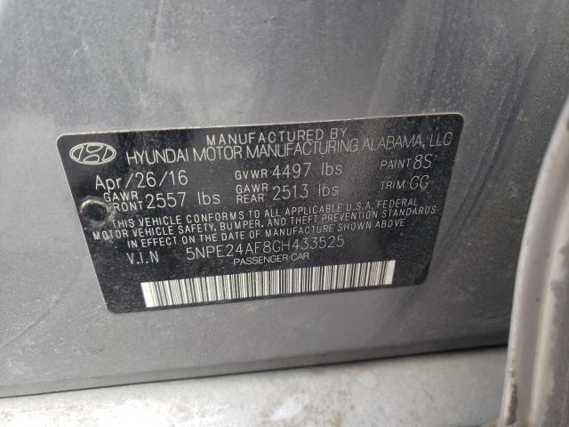 5NPE24AF8GH433525 Hyundai Sonata Se 2016. Фото: 9