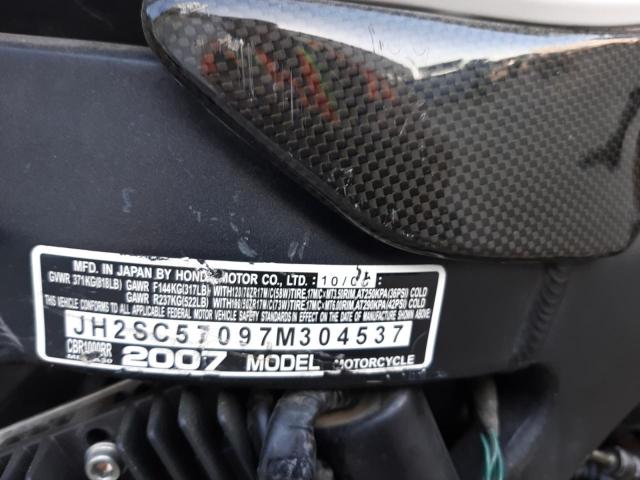 2007 HONDA CBR1000RR JH2SC57097M304537