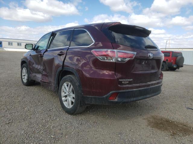 2016 TOYOTA HIGHLANDER 5TDBKRFH0GS292390