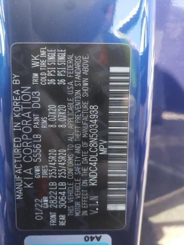 2022 KIA UK KNDC4DLC8N5034938