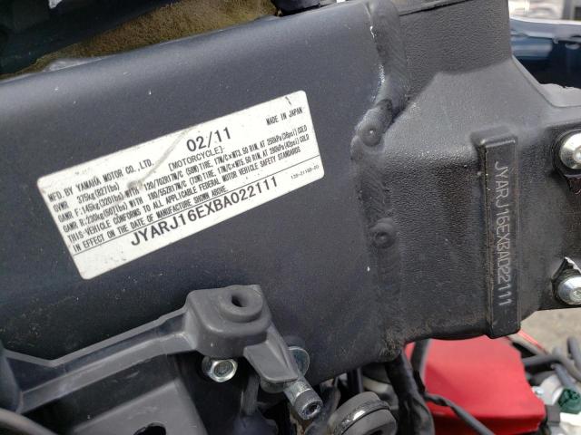 2011 YAMAHA YZFR6 JYARJ16EXBA022111