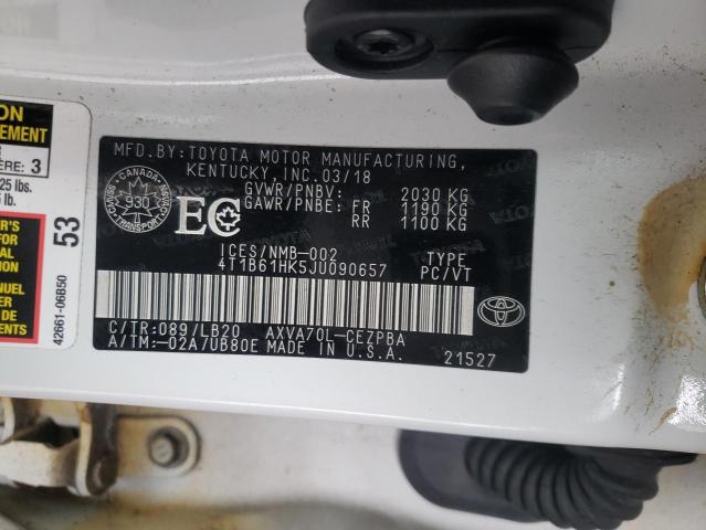 2018 TOYOTA CAMRY XSE  