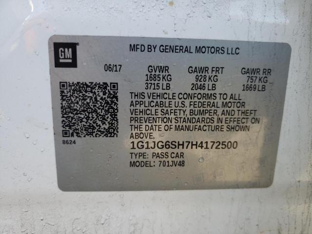 2017 CHEVROLET SONIC 1G1JG6SH7H4172500