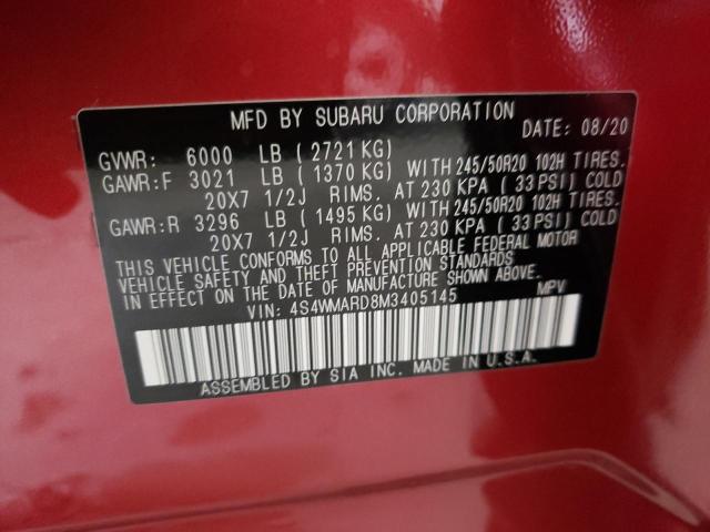 2021 SUBARU ASCENT TOU 4S4WMARD8M3405145
