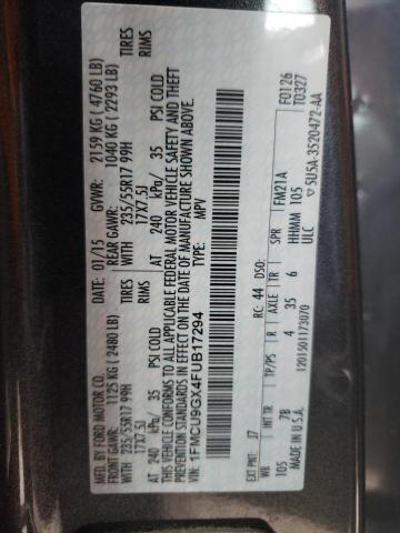 1FMCU9GX4FUB17294 Ford ESCAPE SE
